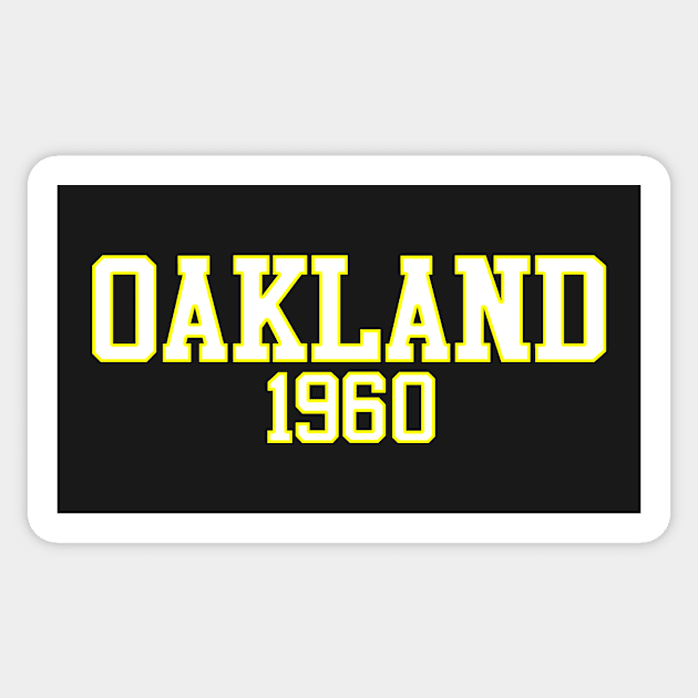 Oakland 1960 Sticker by GloopTrekker
